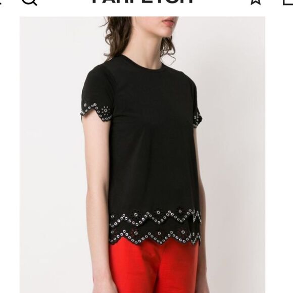 MICHAEL KORS Black Silver Tops NWT - Picture 5 of 6